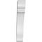 Ekena Millwork 5 1/2-in. W x 20-in. D x 32-in. H Olympic Architectural Grade PVC Knee Brace BRCP055X20X32OLY - alternate 2